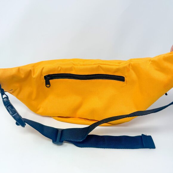 VANS Off the Wall Fanny Pack Yellow Canvas 4 Pocket Crossbody Waist Bag 16" - Picture 4 of 11